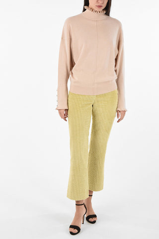Maglia a Collo Alto con Ruches