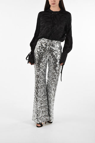 Sequined Flare Pants