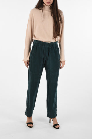 Velvet High Waist Palazzo Pants