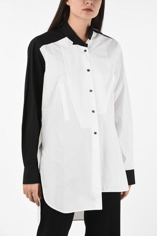 wingtip collar Asymmetrical Shirt