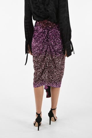 Sequined Draped Skirt