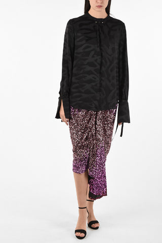Sequined Draped Skirt