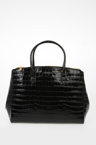 Leather Crocodile Printed SORTIE CROCO SHINY SOFT Bag