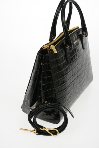 Leather Crocodile Printed SORTIE CROCO SHINY SOFT Bag