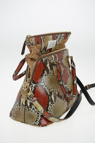MM11 python leather Shoulder bag