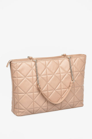 LOVE Faux Leather Quilted JEWEL Tote Bag