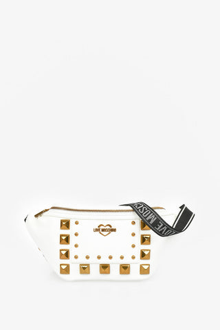 LOVE Faux Leather Studded SQUARE Fanny Pack