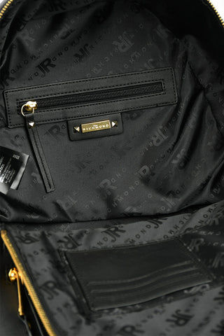 Faux Leather Wing Embroidered NOHOLE Backpack