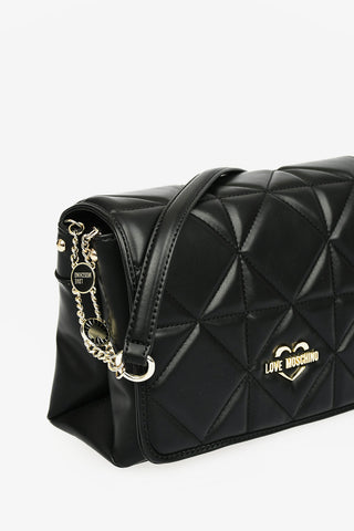 LOVE Faux Quilted Leather JEWEL Bag