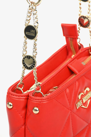 LOVE Faux Quilted Leather JEWEL Bag