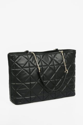LOVE Faux Leather Quilted JEWEL Tote Bag