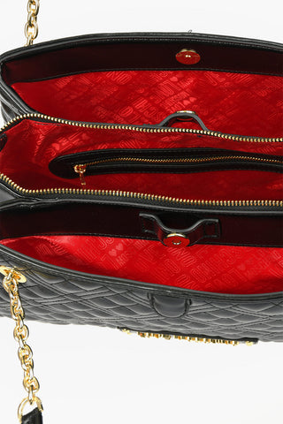 LOVE Faux Quilted Leather NEW SHINY Hand Bag