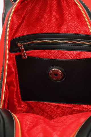 LOVE Faux Leather OUT OF THE BLUE Backpack With Glittered Heart