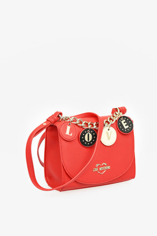 LOVE Faux Leather LOVELY CHARMS Shoulder Bag