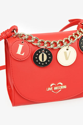 LOVE Faux Leather LOVELY CHARMS Shoulder Bag