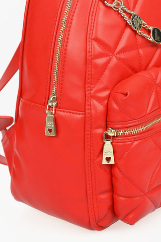 LOVE Faux Quilted Leather JEWEL Backpack