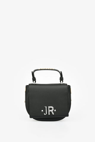 Faux Leather Logo Embroidered NOIRA Bag