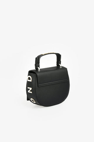 Faux Leather Logo Embroidered NOIRA Bag