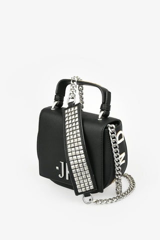 Faux Leather Logo Embroidered NOIRA Bag