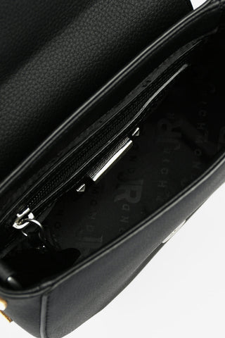 Faux Leather Logo Embroidered NOIRA Bag
