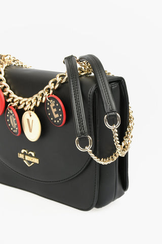 LOVE Faux Leather LOVELY CHARMS Shoulder Bag