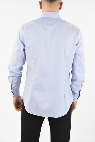 camicia pin point collo francese