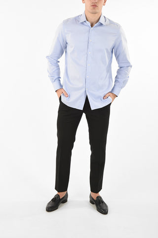 camicia pin point collo francese