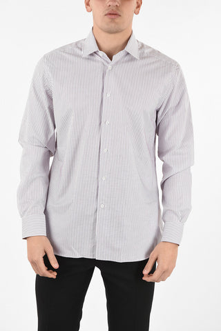 camicia hairline striped collo francese