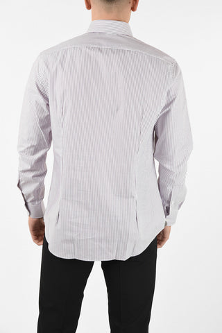 camicia hairline striped collo francese