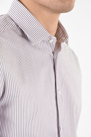 camicia hairline striped collo francese