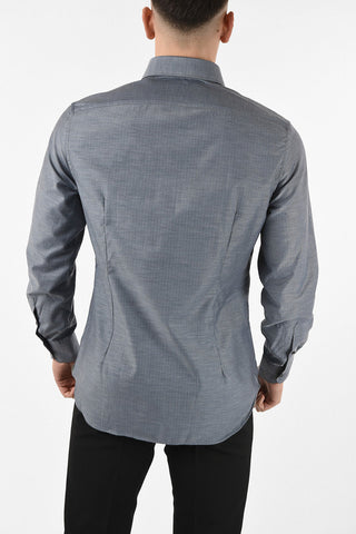 camicia plain herringbone