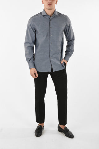 camicia plain herringbone