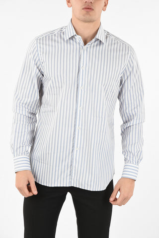 camicia pencil striped collo francese