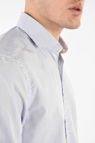 camicia hairline striped collo francese