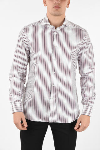 camicia roman striped collo francese
