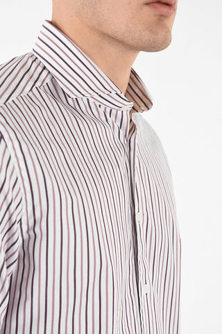 camicia roman striped collo francese