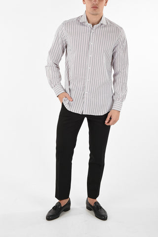 camicia roman striped collo francese