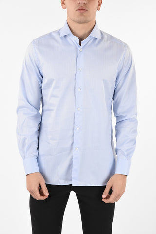 camicia plain herringbone