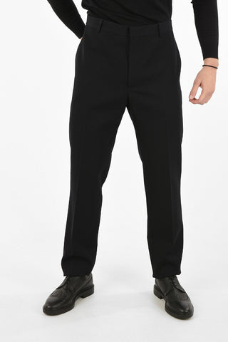 single pleat trousers