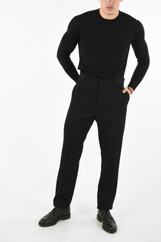 single pleat trousers