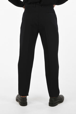 single pleat trousers