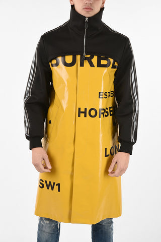 waxed cotton hidden closure coat