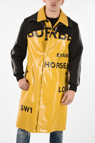 waxed cotton hidden closure coat