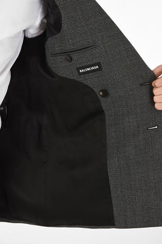 houndstooth side vents double-breasted blazer
