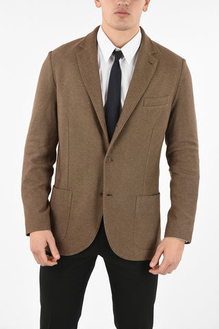 blazer in seta e in cashmere due spacchi