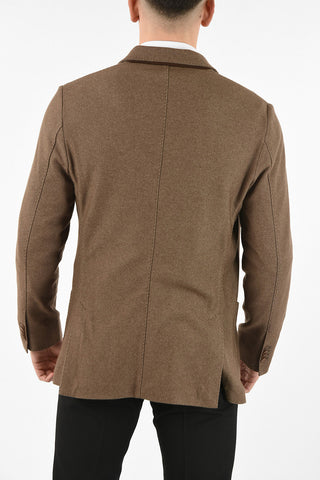 blazer in seta e in cashmere due spacchi