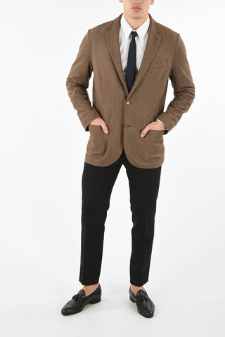 blazer in seta e in cashmere due spacchi