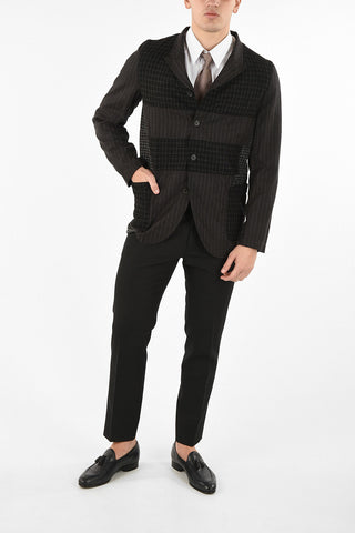 SHIRT pinstriped no vent blazer