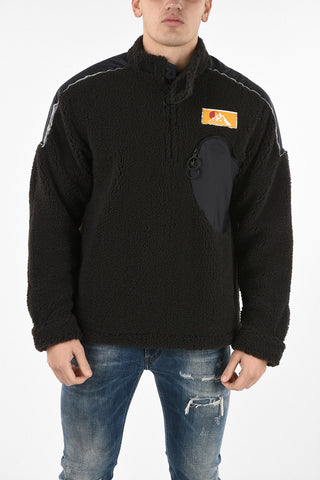 faux fur Teddy Moto sweatshirt