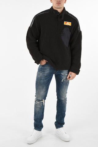 faux fur Teddy Moto sweatshirt